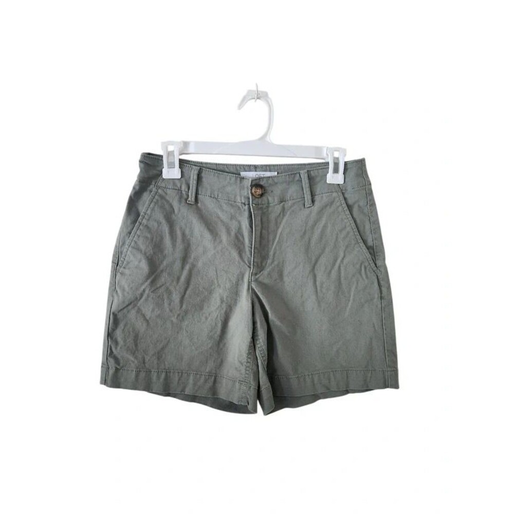 Loft the Monroe olive green shorts
